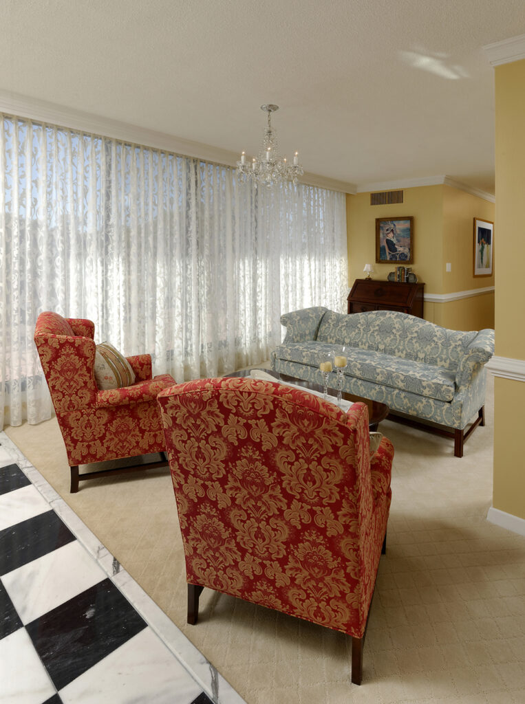 Arlington VA Condo Renovation Living Room | Transitional