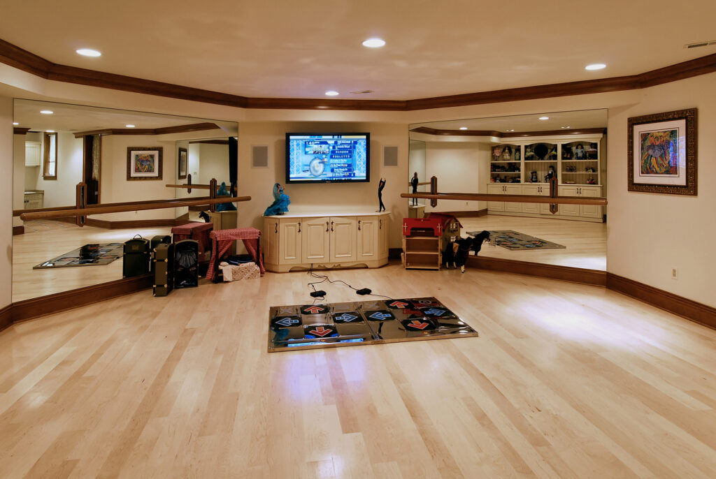 Potomac MD Renovation Dance Studio | Lower Levels & Media Rooms