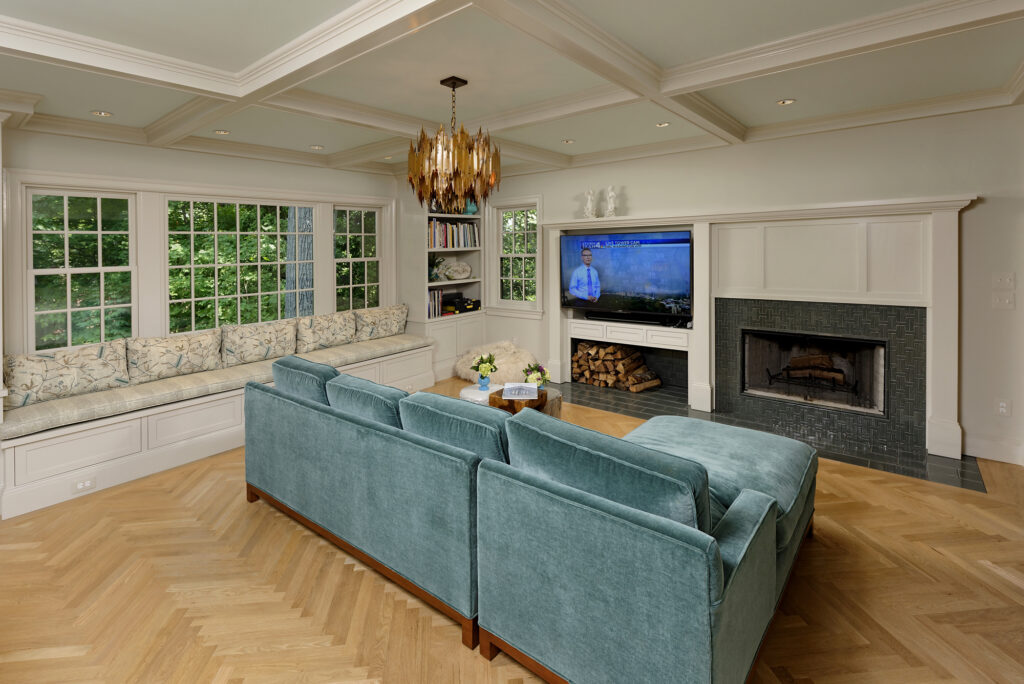 Washington DC Family Room Beamed Ceiling | Living, Family & Sun Rooms