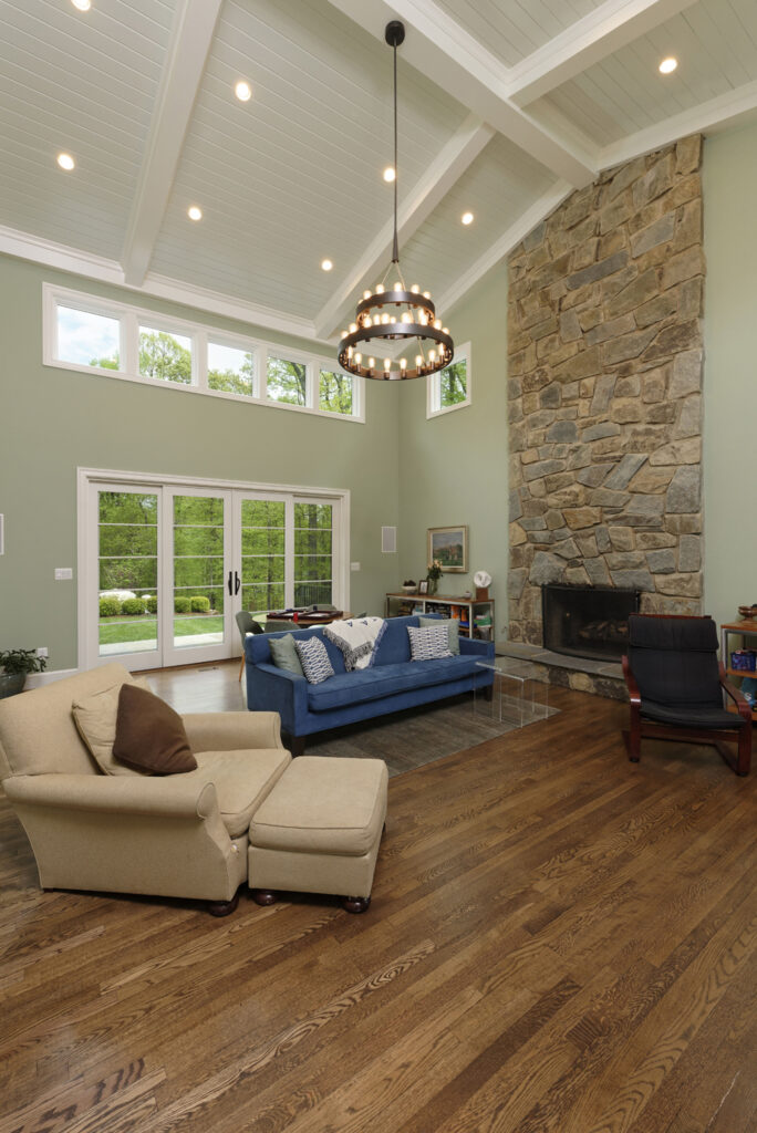 McLean, Virginia Family Room Renovation Vaulted Ceiling | Transitional