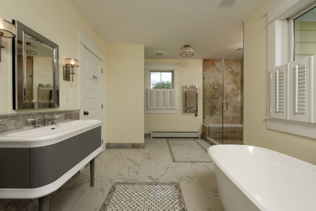 McLean VA 1910 Whole-Home Design Build Renovation Large Master Bath | Primary Baths & Bathrooms