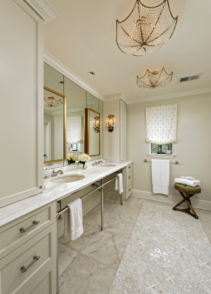 Chevy Chase Whole House Remodel - Tudor Home Design - Maryland Designers | Primary Baths & Bathrooms