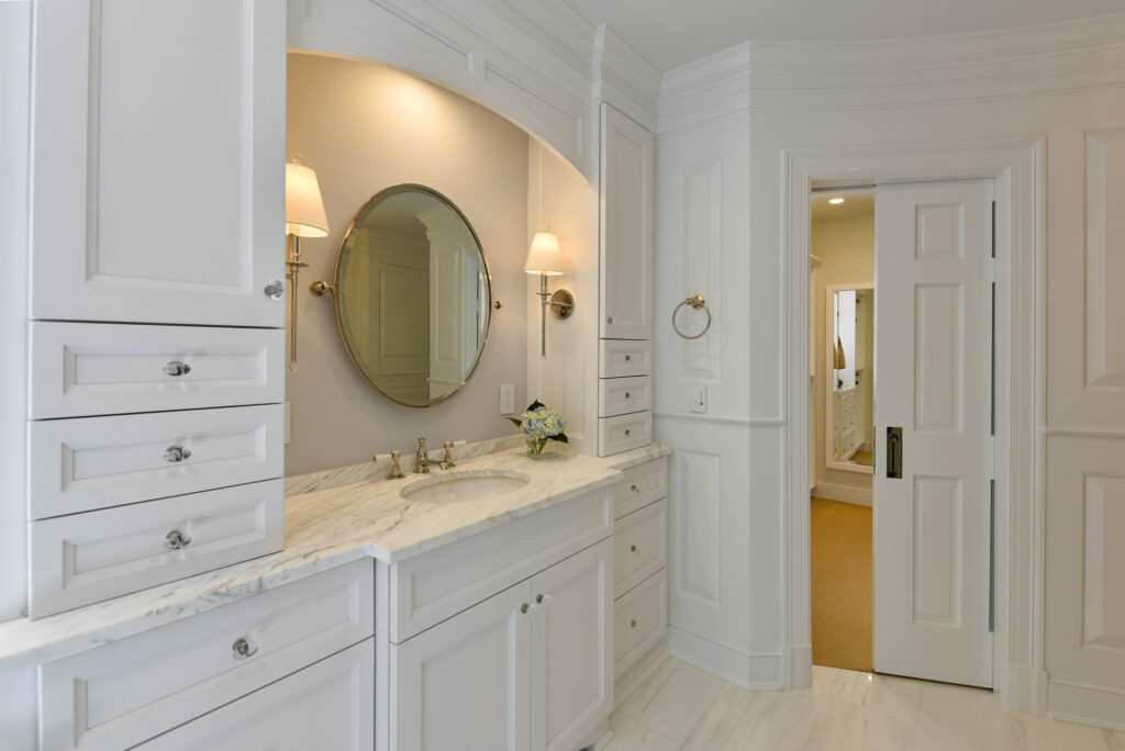 Modern Marble Bathroom - High End Master Bathroom Renovation  | Primary Baths & Bathrooms