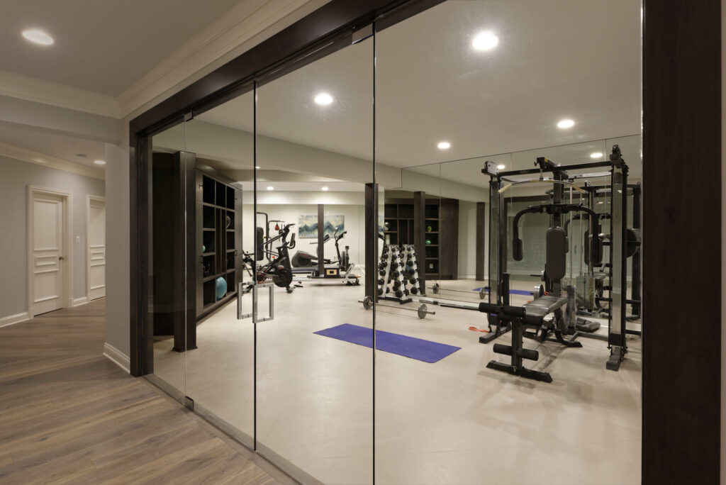 Luxury Basement Gym Addition | Kids' Spaces & Specialty Rooms