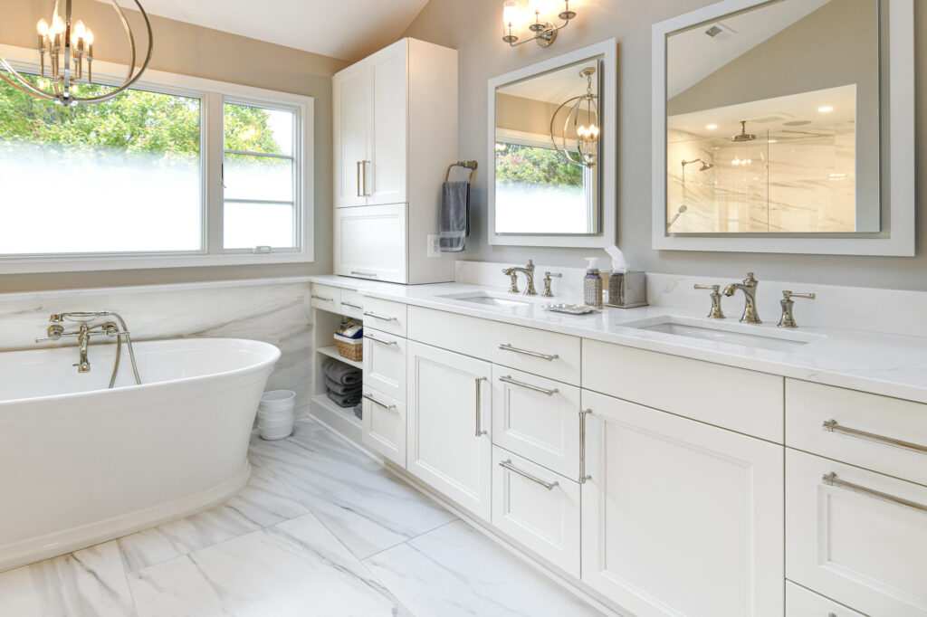 BOWA Design Build Kitchen and Owner's Bath Renovation in Great Falls, VA | Primary Baths & Bathrooms