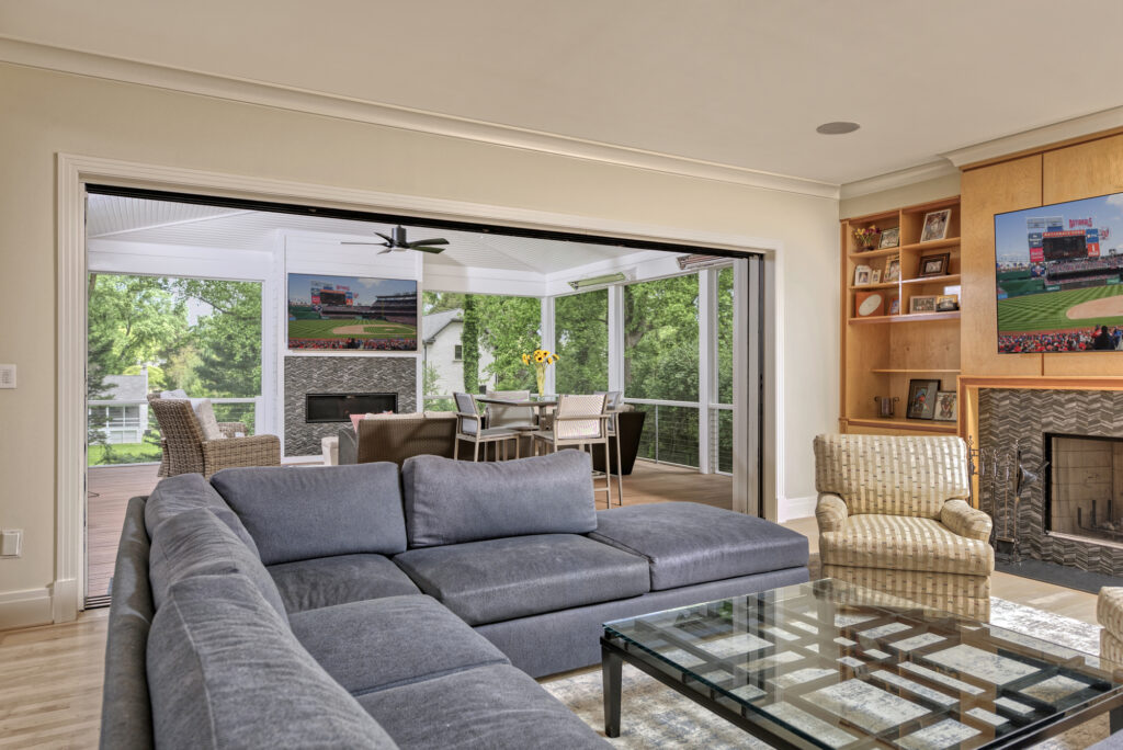 Screened Porch Addition, Pickleball Court and Kitchen Renovation in McLean, VA | Contemporary / Modern
