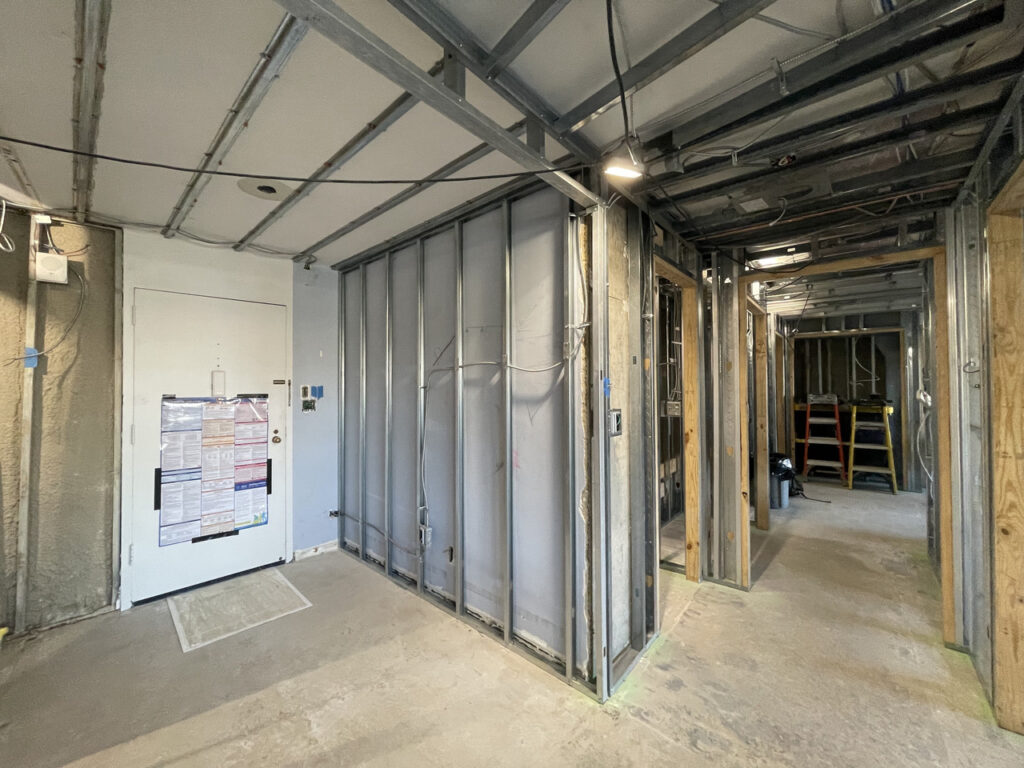 Combined Unit Renovation During Construction
